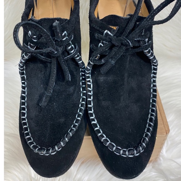 L.A.M.B. Nate Platform Suede Wedge Booties - Picture 3 of 13